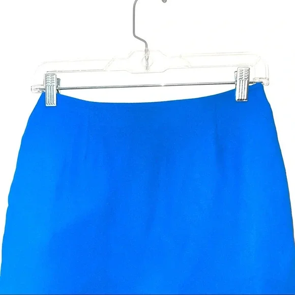 Page Neon Blue Lined Zip Back Mini Skirt Small Women’s - Picture 3 of 11